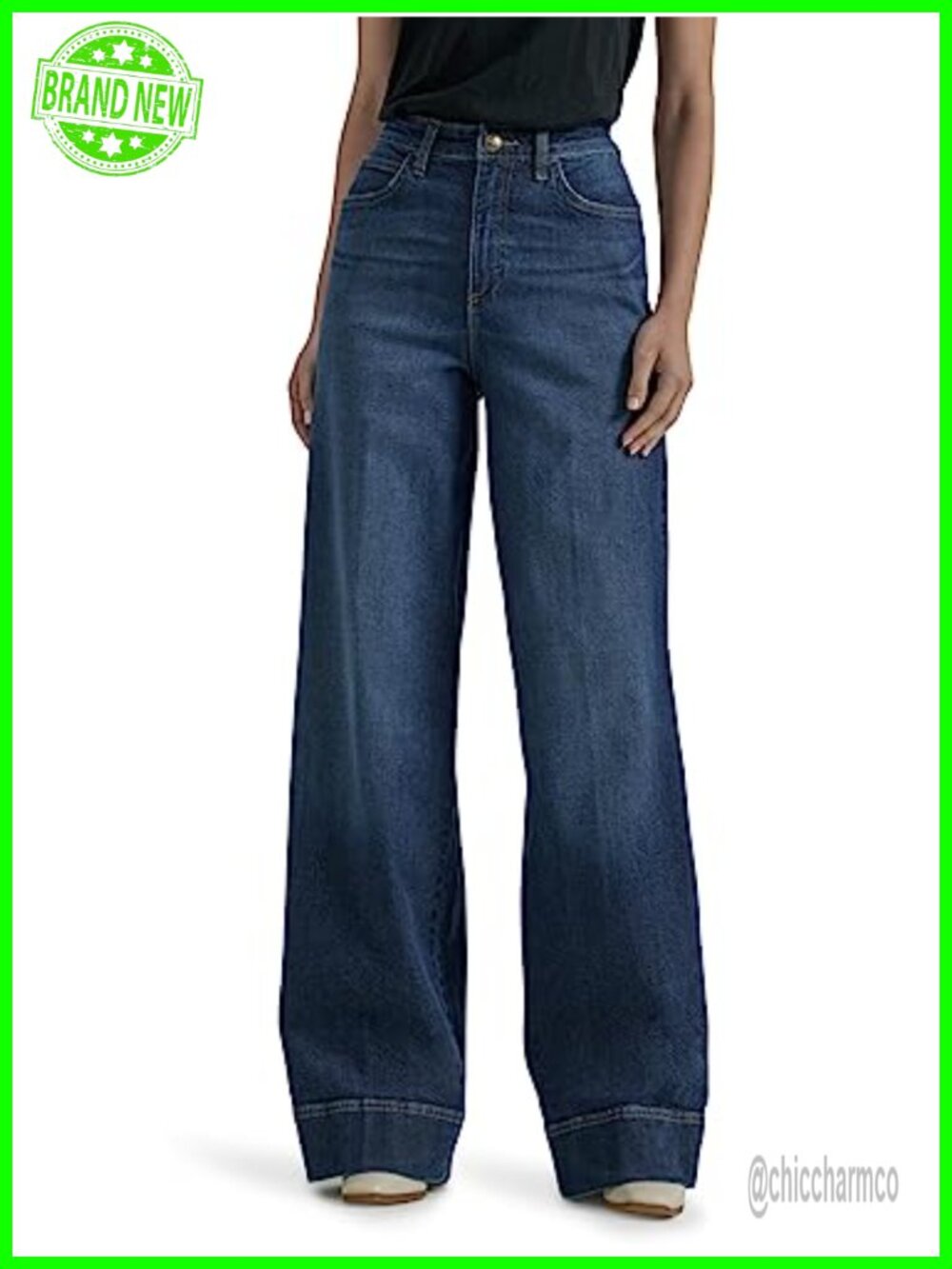 Lee High Rise Trouser Jeans Relaxed Fit Stretch Denim Women's